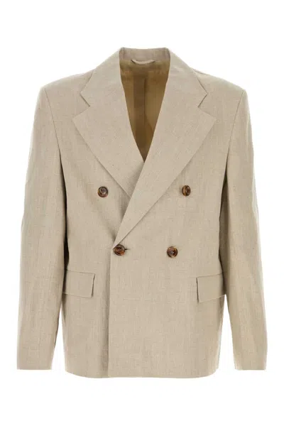 SÉFR SEFR BEIGE LINEN DONOVAN BLAZER
