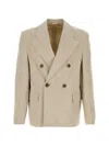 Séfr Donovan Linen Blazer Double Breasted Design In Neutral