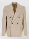 Séfr Donovan Linen Blazer Double Breasted Design In Neutral