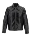 Séfr Textured Black Duke Jacket With Structured Silhouette In Black