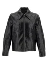 Séfr Textured Black Duke Jacket With Structured Silhouette In Black