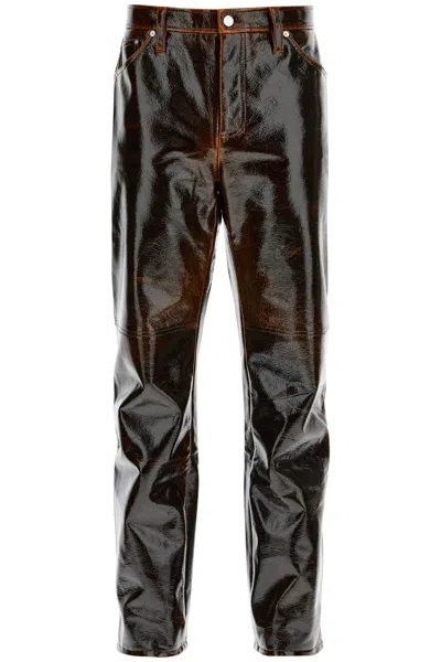 Séfr Eito Coated Pants In Brown