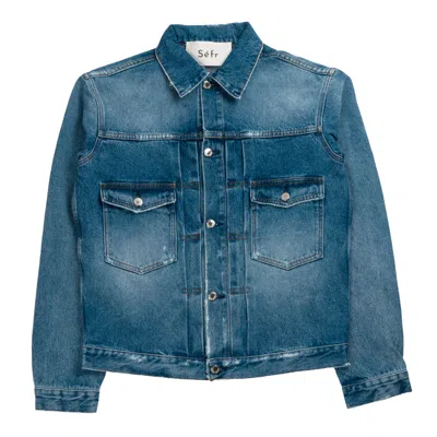 Séfr Elu Denim Jacket In Blue