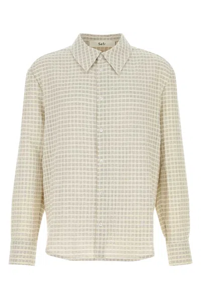Séfr Sefr Embroidered Cotton Blend Wed Shirt In Multi