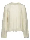 Séfr Distressed Gilberto Sweater In White