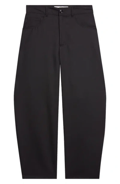 Séfr Gino Barrel Leg Trousers In Brown