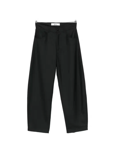Séfr Gino Belt-loop Trousers In Black