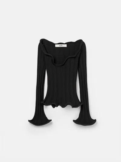 Séfr Giselle Topwear In Black Viscose
