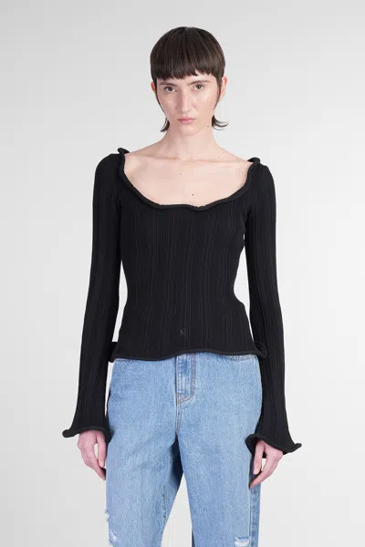 Séfr Giselle Topwear In Black Viscose