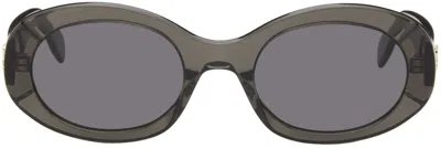 Séfr Gray Orbit Sunglasses In Charcoal Acetate