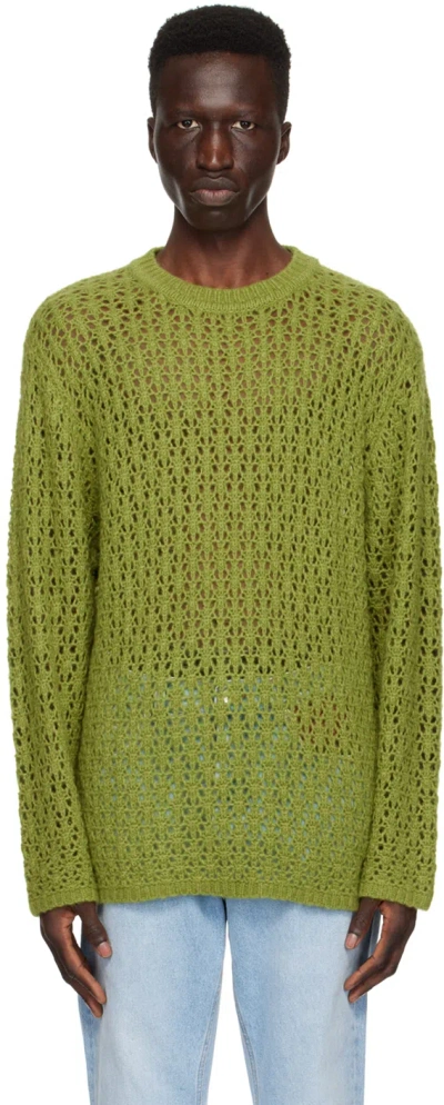 Séfr Green Aki Sweater In Green Cashmere