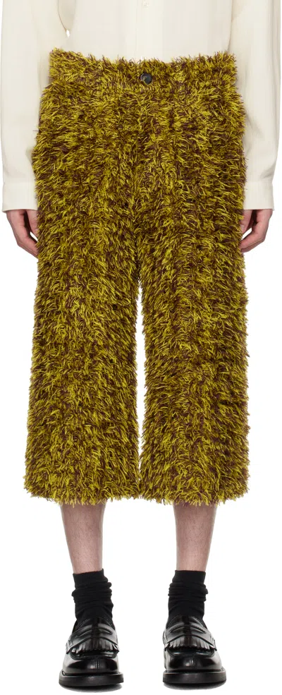 Séfr Green Gale Trousers In Two-tone Modal