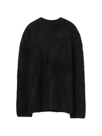 Séfr Haru Brushed-knit Sweater In Black