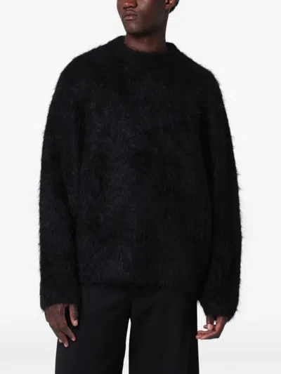 Séfr Haru Brushed-knit Sweater In Black