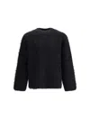 Séfr Haru Sweater Black Alpaca In Brown