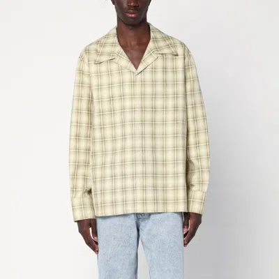 SÉFR IGNACIO CHECK PATTERN SHIRT IN COTTON AND LINEN