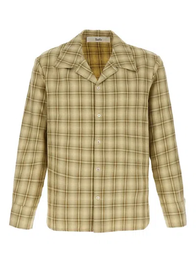Séfr Ignacio Plaid-checked Shirt In Green