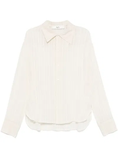 Séfr 'riku Merino Wool Shirt In Beige