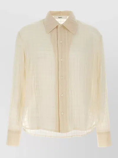 Séfr Ignacio Shirt Straight Cut Long Cuffed Sleeves In Neutral
