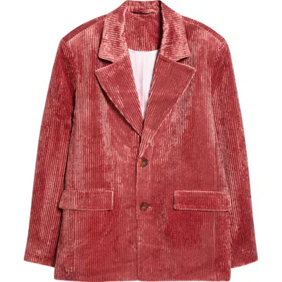 Séfr Insight Pink Corduroy Blazer In Dusky Pink