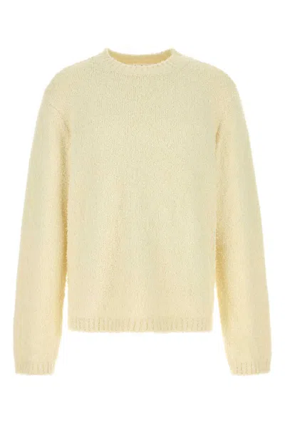 Séfr Ivory Cotton Blend Oversize Odilon Sweater In Yellow