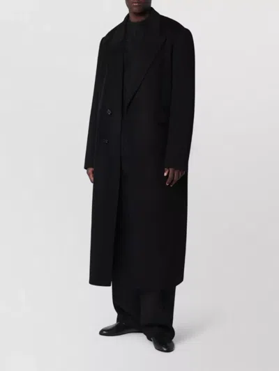 Séfr Long Black Wool And Cashmere Coat