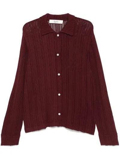 Séfr Jacques Shirt In Burgundy