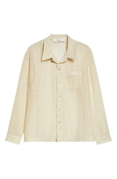 Séfr Jagou Lace Long Sleeve Camp Shirt In Harmoney Embroidery