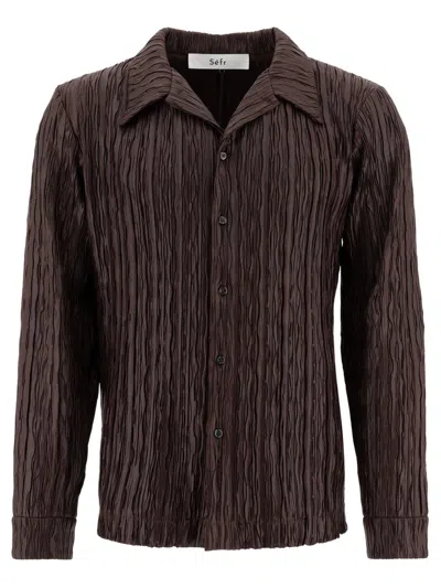Séfr Jagou Buttoned Shirt In Brown