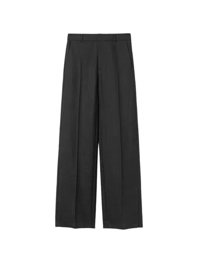 Séfr Jeon Pressed-crease Trousers In Gray