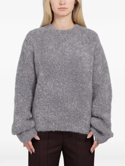 Séfr Jermaine Bouclé-knit Sweater In Gray
