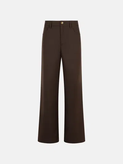 Séfr 'jiro' Brown Wool Blend Pants