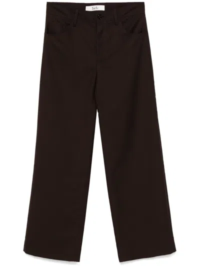 Séfr Jiro Trousers In Sludge Wool