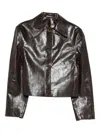 Séfr Lapel Long-sleeved Casual Jacket In Brown