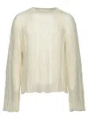 Séfr Distressed Gilberto Sweater In White