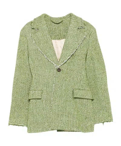 SÉFR LAPEL LONG-SLEEVED SUIT JACKET