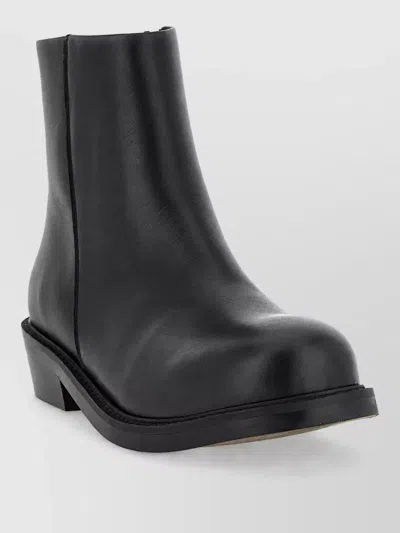Séfr Leather Ankle Boots In Black