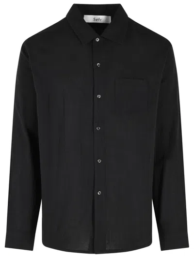 Séfr Sefr 'leo' Black Cotton Shirt