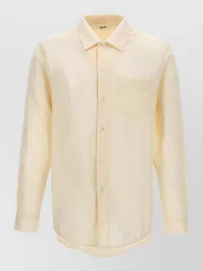 Séfr Leo Shirt Button Down Collar Long Sleeves In Yellow
