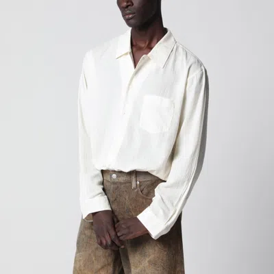 Séfr Leo Shirt In Cotton Voile In White