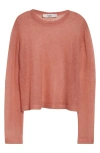 Séfr Les Sheer Kid Mohair Blend Sweater In Rose Sheer Mohair