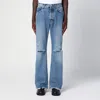 SÉFR LIGHT BLUE DENIM JEANS WITH RIPS