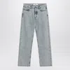 Séfr Light Blue Distressed Jeans Men In Gray