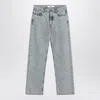 Séfr Light Blue Distressed Jeans Men In Gray