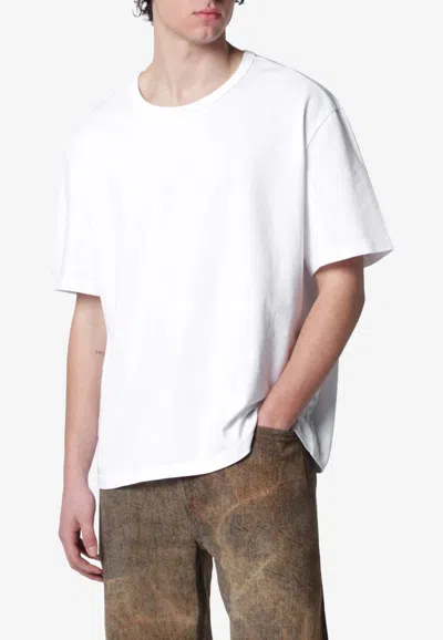 Séfr Logo Embroidered Boxy T-shirt In White