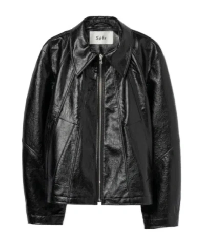 Séfr Long Sleeve Casual Jacket In Black