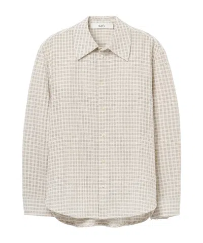 Séfr Wes Checked Shirt In Neutral