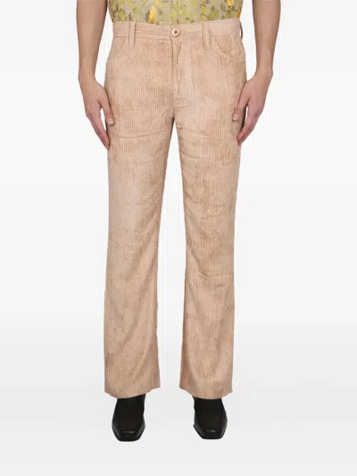 Séfr Maceo Pink Velvet Pant In Neutral