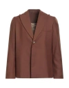 Séfr Man Blazer Brown Size L Polyester, Wool In Brown