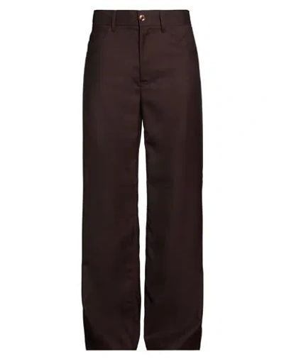 Séfr Man Pants Brown Size S Polyester, Wool